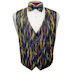 Mardi Gras Streamers Vest and Tie Set