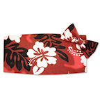Hawaiian Hibiscus Cummerbund and Tie Set