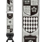 Trafalgar Black & White Coat of Arms Silk Suspenders