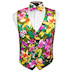 Floral Jacquard Tuxedo Vest and Tie Set