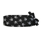 Skull and Bones Cummerbund and Bow Tie Set