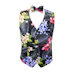 Hawaiian Tropical Floral Garden Vest and Bow Tie Set