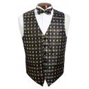 Mardi Gras Bourbon Street Vest and Bow Tie Set