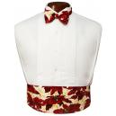 Poinsettia Cummerbund and Bow Tie Set