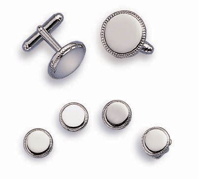 Kelly Sterling Silver Cufflinks and Studs