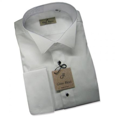 Gino Ricci Wing Tip Collar Tuxedo Shirt