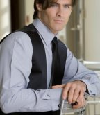 Nova Gray Lay Down Collar Striped Tuxedo Shirt