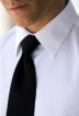 Nova White Lay Down Collar Striped Tuxedo Shirt