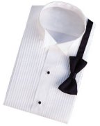 White Wing Collar 1Pleat Tuxedo Shirt