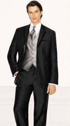 Calvin Klein Aston Black Fashion Notch Tuxedo