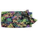 Mardi Gras Multi Color Masks Cummerbund and Bow Tie Set