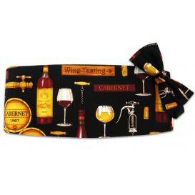 Wine Tasting Masks Cummerbund and Bow Tie Set