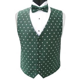 Irish Shamrocks  Vest and Tie Set