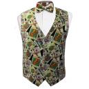 Mardi Gras Jazz Posters Vest and Tie Set