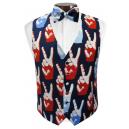 Pop Art Peace Vest and Bow Tie Set