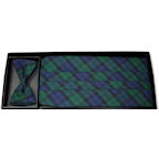 Black Watch Plaid Cummerbund and Tie