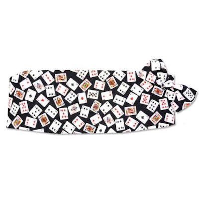 Deck of Cards Cummerbund and Bow Tie Set