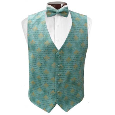 French Quarter Mardi Gras Tuxedo Vest and Bow Tie Set