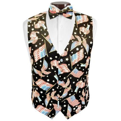 Love the USA Tuxedo Vest and Tie Set