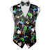 Mardi Gras Beads and Masks Vest and Tie