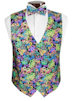 Mardi Gras Carnival Vest and Tie Set