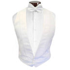 White Piqué Backless Vest and Tie Set