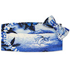 Dolphin Cummerbund and Bow Tie Set