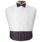 Multicolor Mardi Gras Tuxedo Cummerbund and Bow Tie Set