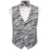 Bold Zebra Tuxedo Vest and Tie Set