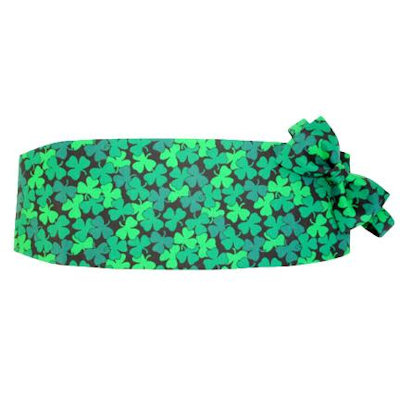 Emerald Shamrocks Cummerbund and Bow Tie