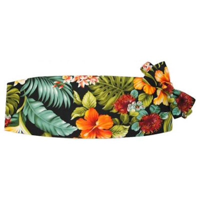 Hawaiian Destination Cummerbund and Bow Tie Set
