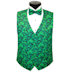 Emerald Shamrocks Tuxedo Vest and Bow Tie Set