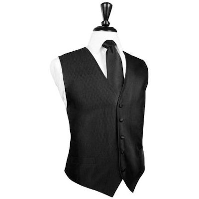 Faille Silk Vest and Tie Set