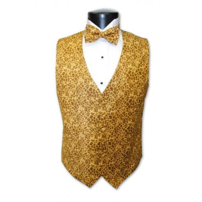 Giraffe Tuxedo Vest and Bow Tie