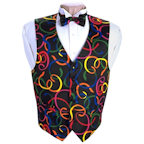 Mardi Gras Serpentine Vest and Bow Tie Set