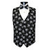 Skull and Bones Tuxedo Vest and Bow Tie Set