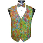 Mardi Gras Batik Vest and Bow Tie Set