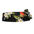 Hawaiian Flowers of Paradise Cummerbund and Bow Tie Set