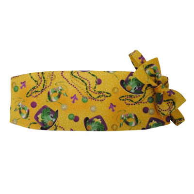 Mardi Gras Mad Hatter and Beads Cummerbund and Bow Tie