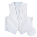 White Piqué Fullback Vest and Tie Set