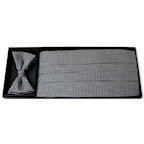 Black and White Houndstooth Cummerbund and Bow Tie Set