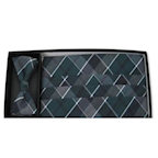 Grayson Plaid All Cotton Cummerbund and Bow Tie Set