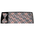 London Plaid Cummerbund and Bow Tie Set