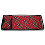 Christmas Holiday Real Plaid Cummerbund and Self Tie Bow Tie