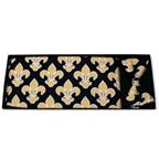 Mardi Gras Saints Gold Fleur De Lis Cummerbund and Bow Tie