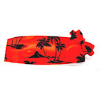 Red Tradewinds Cummerbund and Bow Tie