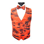 Red Tradewinds Vest and Bow Tie Set