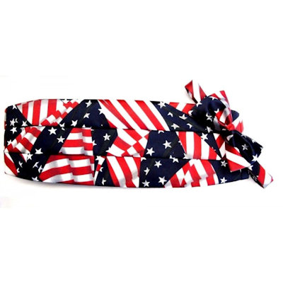 American Flag Cummerbund and Tie Set