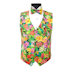 Hawaiian Floral Menagerie Vest and Bow Tie Set