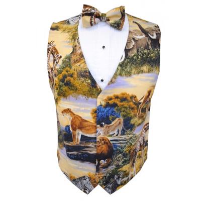 Jungle Safari Vest and Bow Tie Set